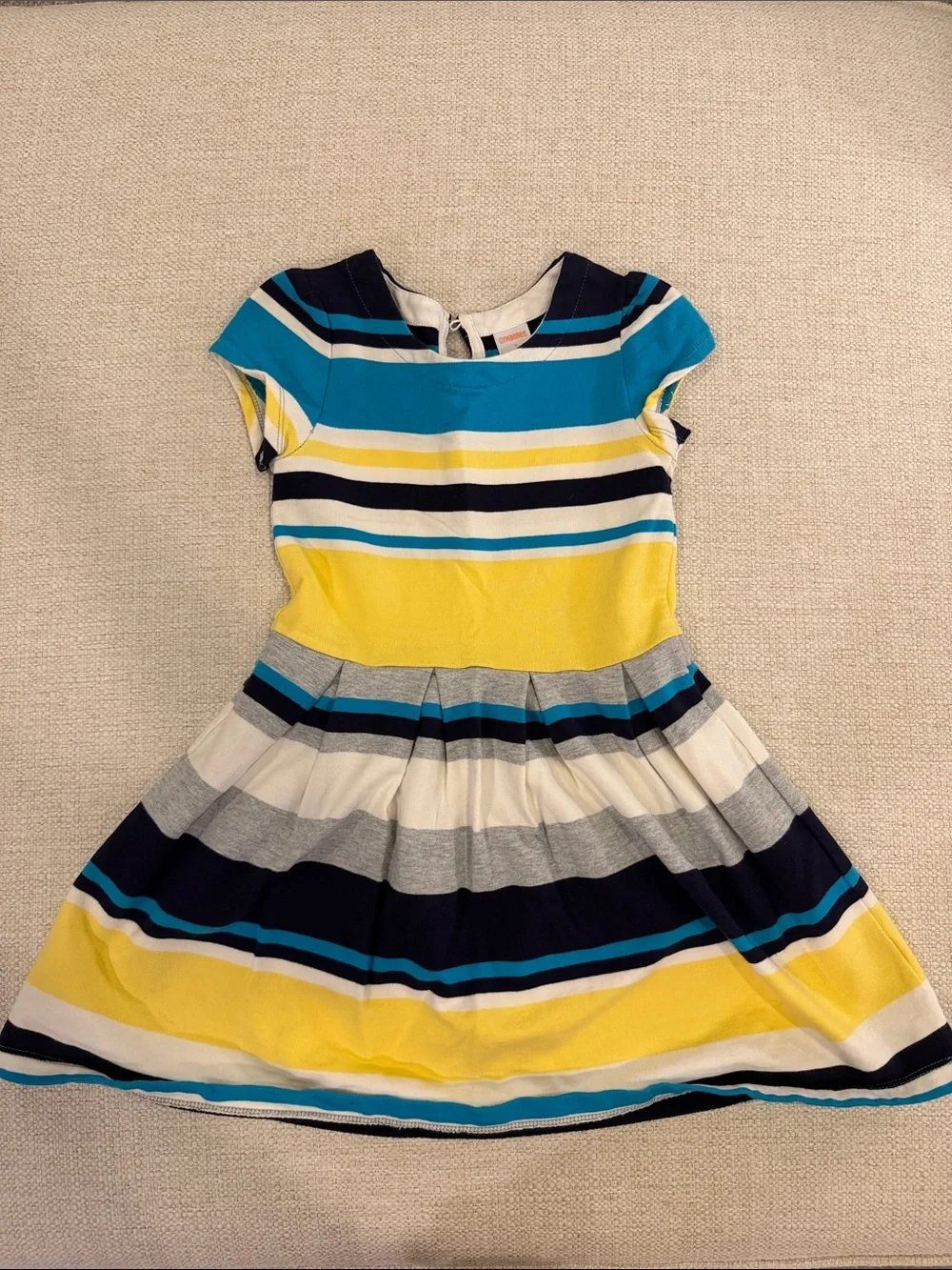Gymboree Striped Fit-and-Flare Dress - Yellow, Blue & Navy